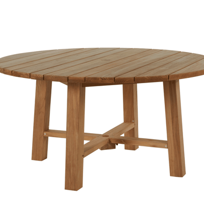 Cape Cod Round Dining Table - Natural or Oyster Teak - Our Boat House