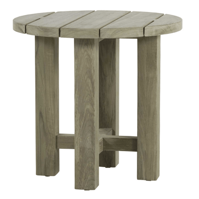 Cape Cod Round Outdoor Side Table - Natural or Oyster Teak - Our Boat House