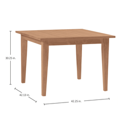 Cape Cod Square Teak Dining Table - Natural or Oyster - Our Boat House