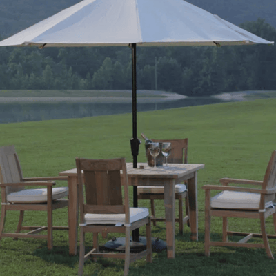 Cape Cod Square Teak Dining Table - Natural or Oyster - Our Boat House