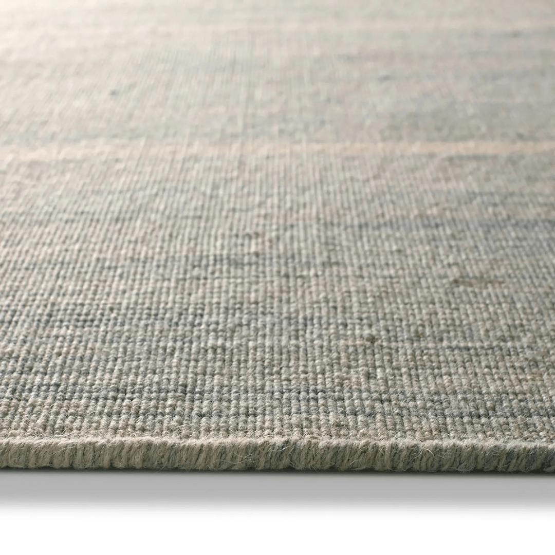 Cape Cod Striped Wool Rug - Light Blue - Our Boat House