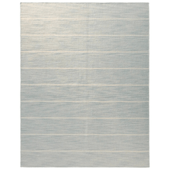 Cape Cod Striped Wool Rug - Light Blue - Our Boat House