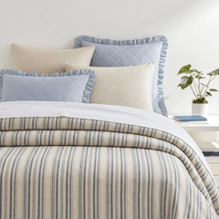 Cape Stripe Blanket - Navy - Our Boat House