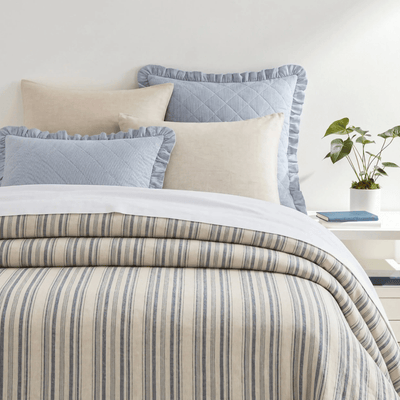 Cape Stripe Blanket - Navy - Our Boat House