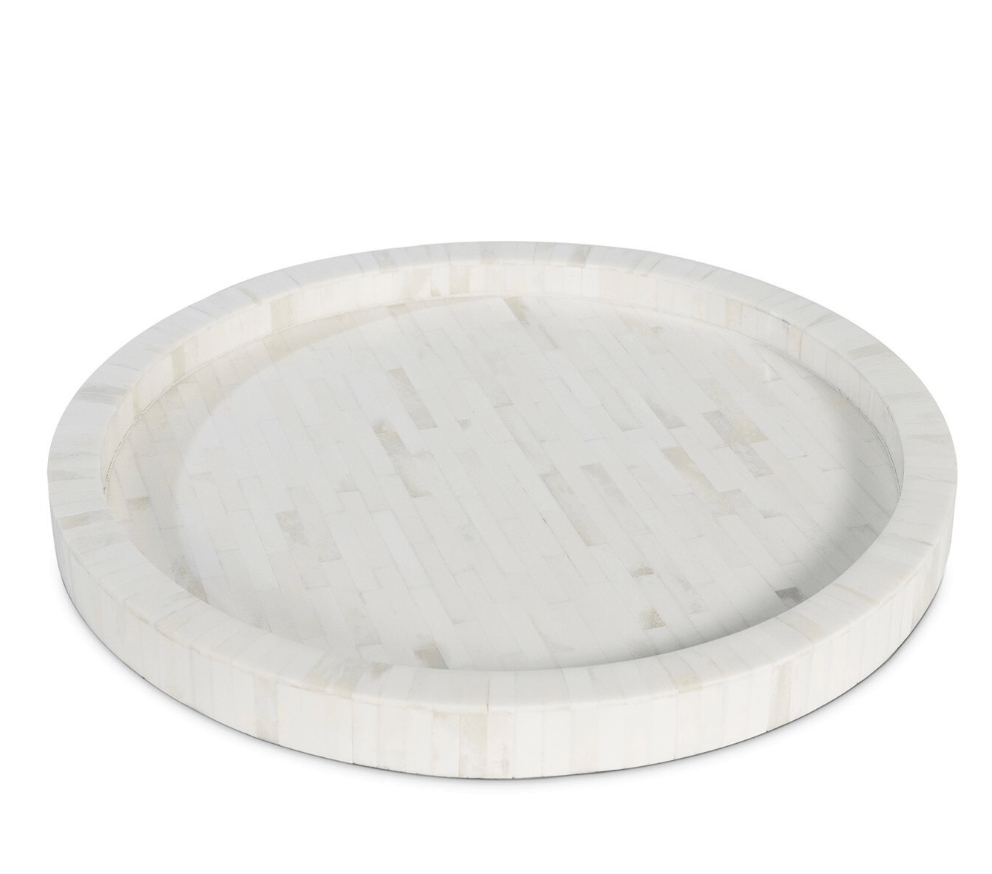 Capri Bone Round Tray - Our Boat House