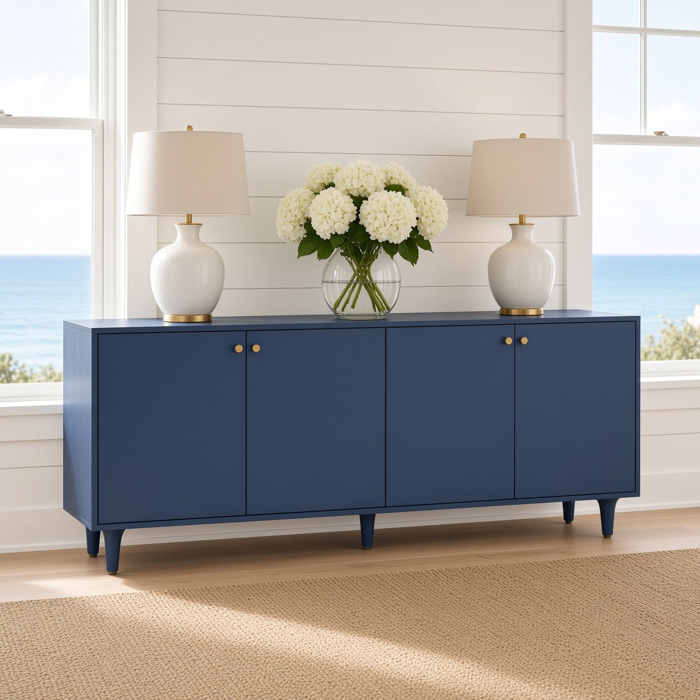 Carillon Beach Sideboard - Navy Shagreen - Our Boat House