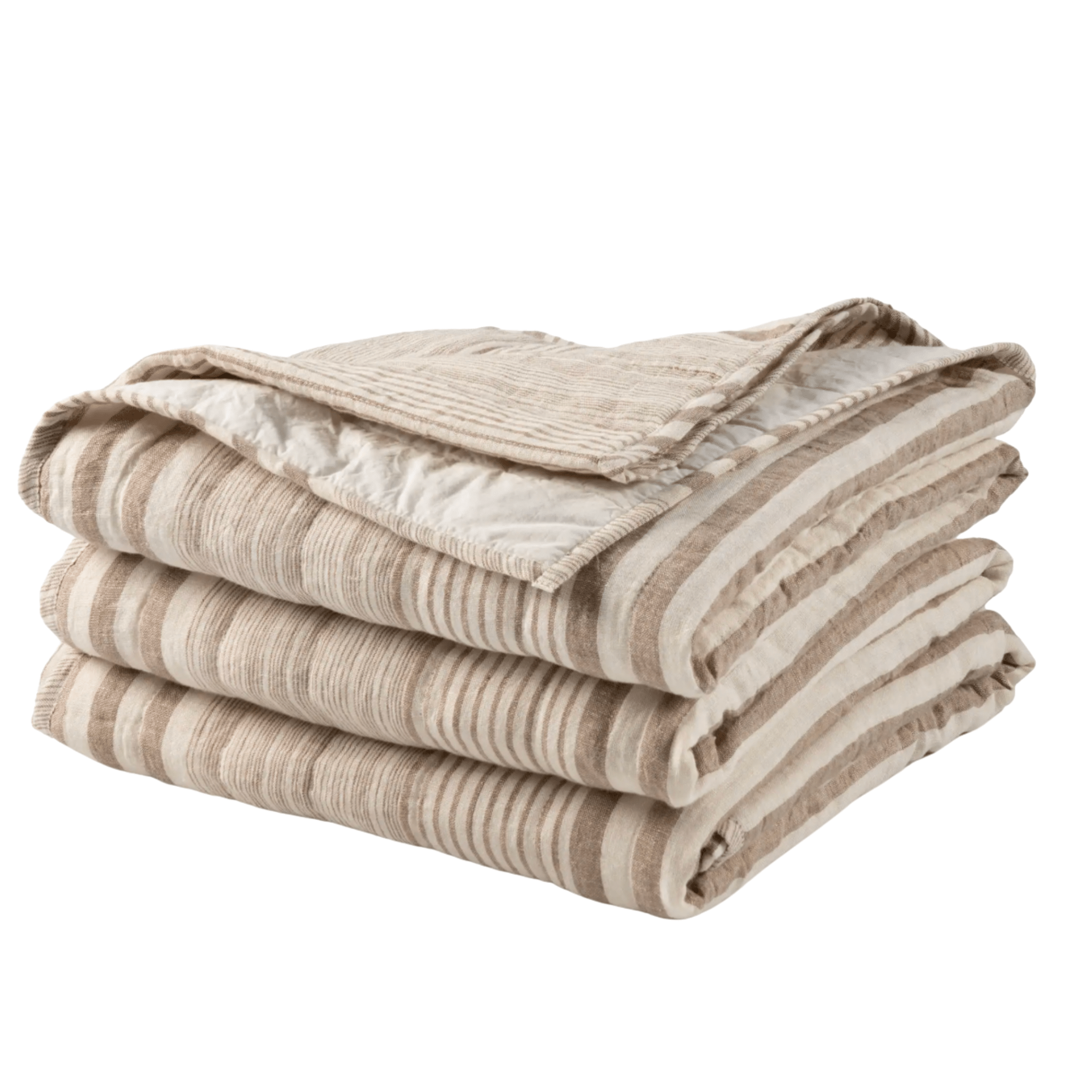 Carolina Stripe Quilt - Natural - Our Boat House