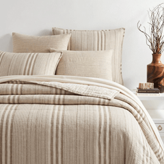 Carolina Stripe Quilt - Natural - Our Boat House