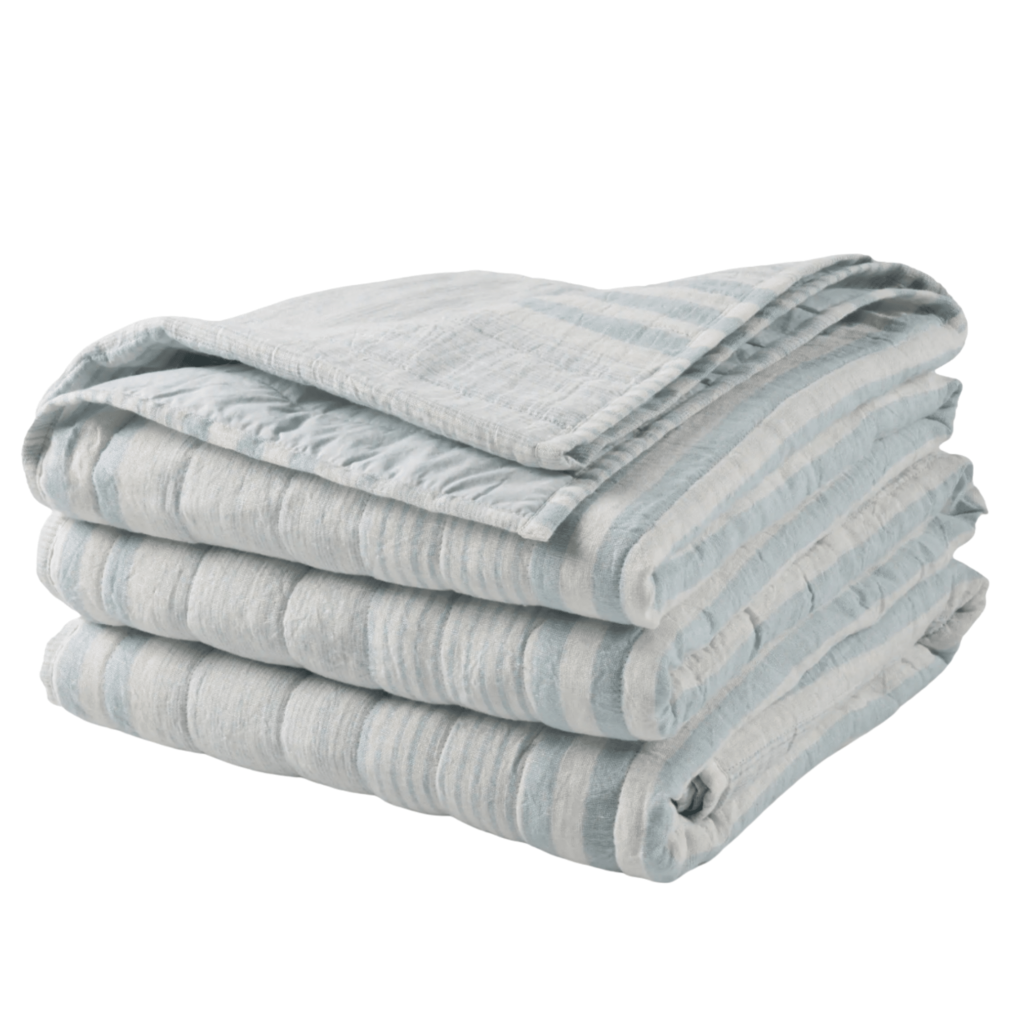 Carolina Stripe Quilt - Sky - Our Boat House