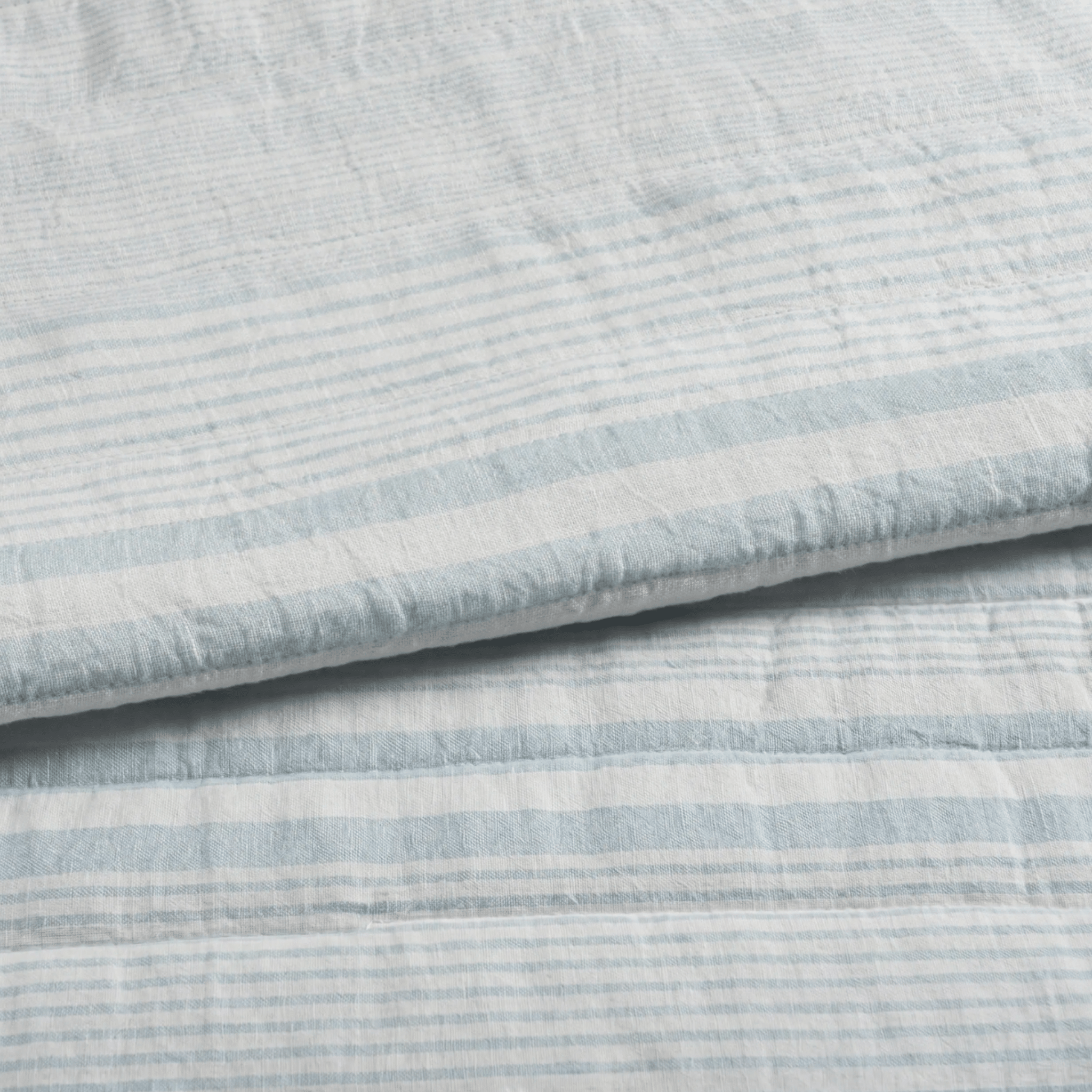 Carolina Stripe Quilt - Sky - Our Boat House