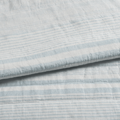 Carolina Stripe Quilt - Sky - Our Boat House