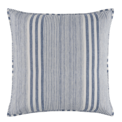 Carolina Stripe Quilted Sham - French Blue - Our Boat House