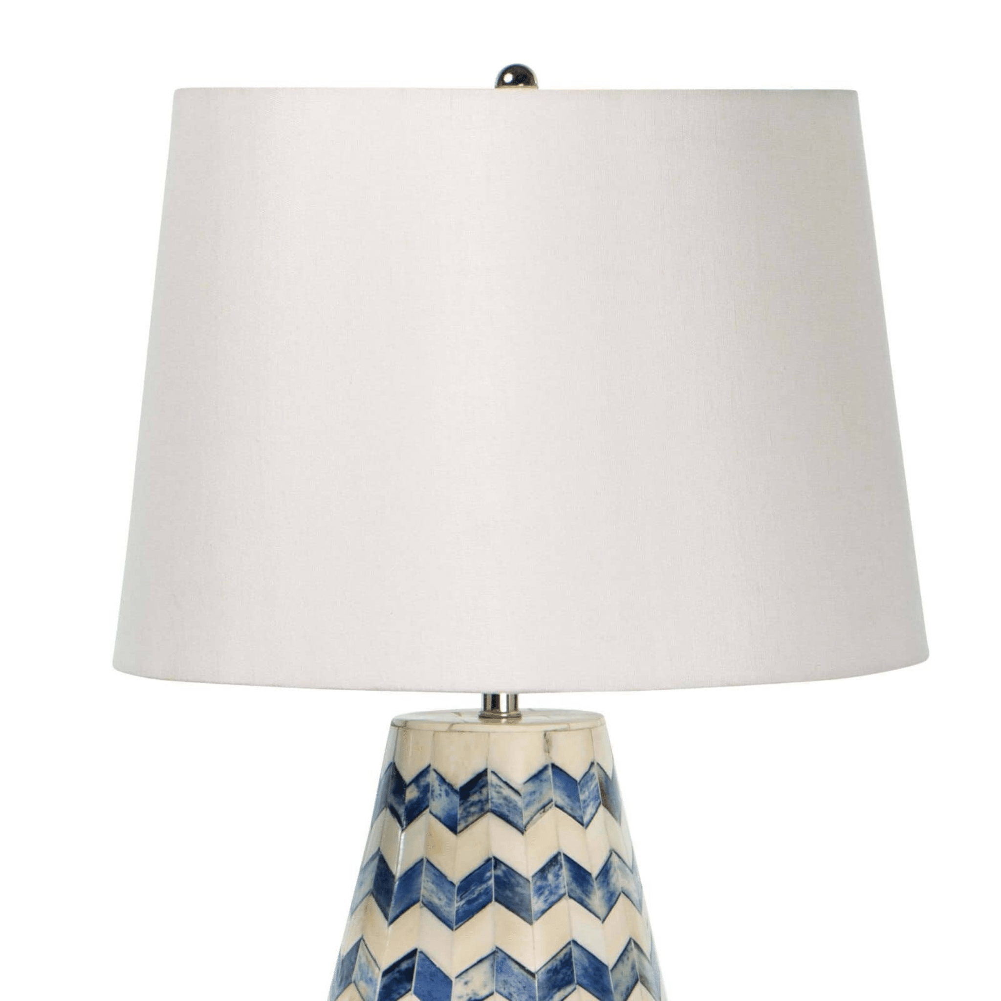 Cassia Chevron Table Lamp - Indigo - Our Boat House