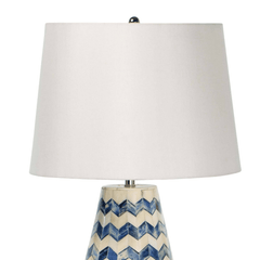 Cassia Chevron Table Lamp - Indigo - Our Boat House