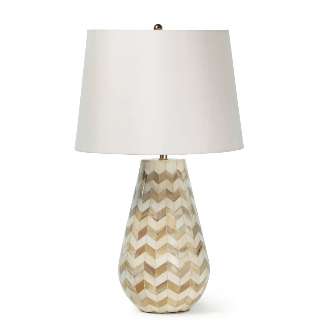 Cassia Chevron Table Lamp - Natural - Our Boat House