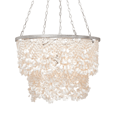 Cassia White Clam Shell Chandelier - Our Boat House