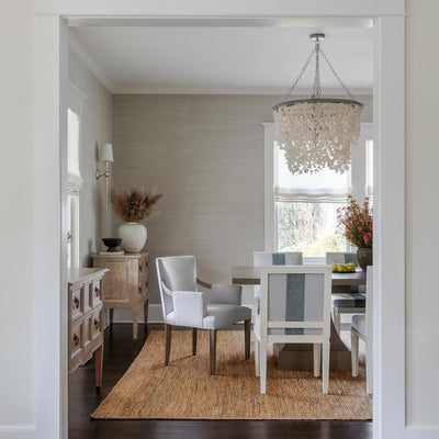 Cassia White Clam Shell Chandelier - Our Boat House