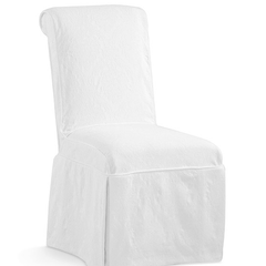 Cassidy Full - Skirt Slipcovered Dining Side Chair - Our Boat House