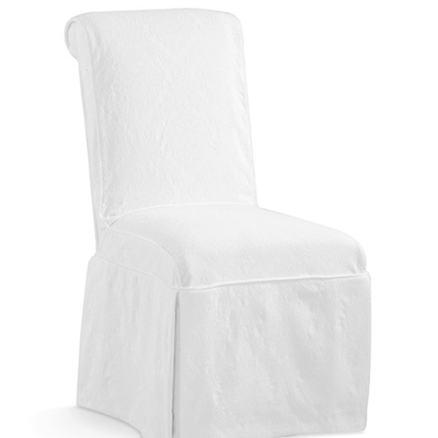 Cassidy Full - Skirt Slipcovered Dining Side Chair - Our Boat House