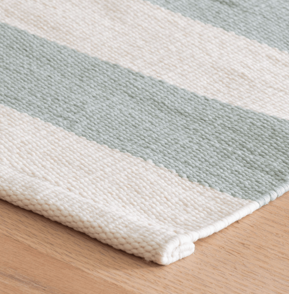 Catamaran Stripe Indoor/Outdoor Rug - Light Blue & Ivory – Our Boat House