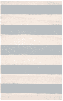 Catamaran Stripe Indoor/Outdoor Rug - Light Blue & Ivory - Our Boat House