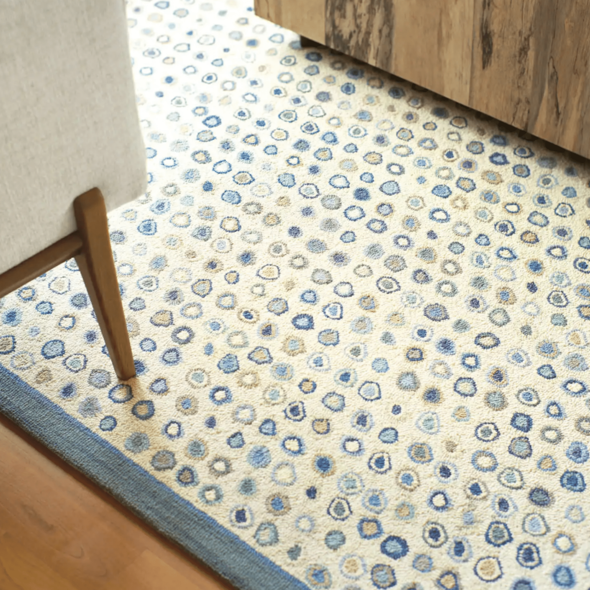 Cats Paw Hand Micro Hooked Wool Rug - Mineral - Our Boat House
