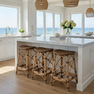 Cedar Key Rattan Counter Stool - Our Boat House