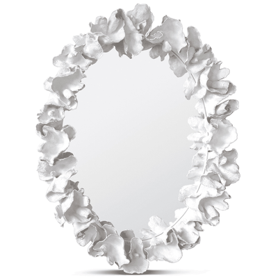 Celeste Oval Leaf Coral Mirror - Our Boat House