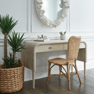 Celeste Oval Leaf Coral Mirror - Our Boat House