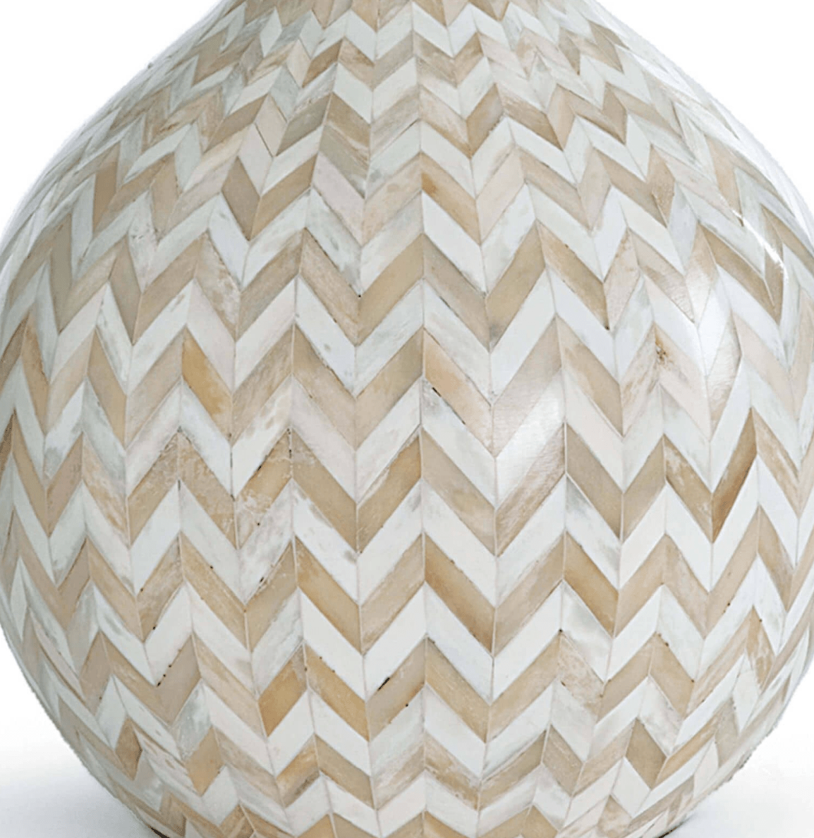 Chevron Bone Table Lamp - Natural - Our Boat House