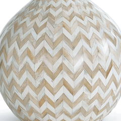 Chevron Bone Table Lamp - Natural - Our Boat House