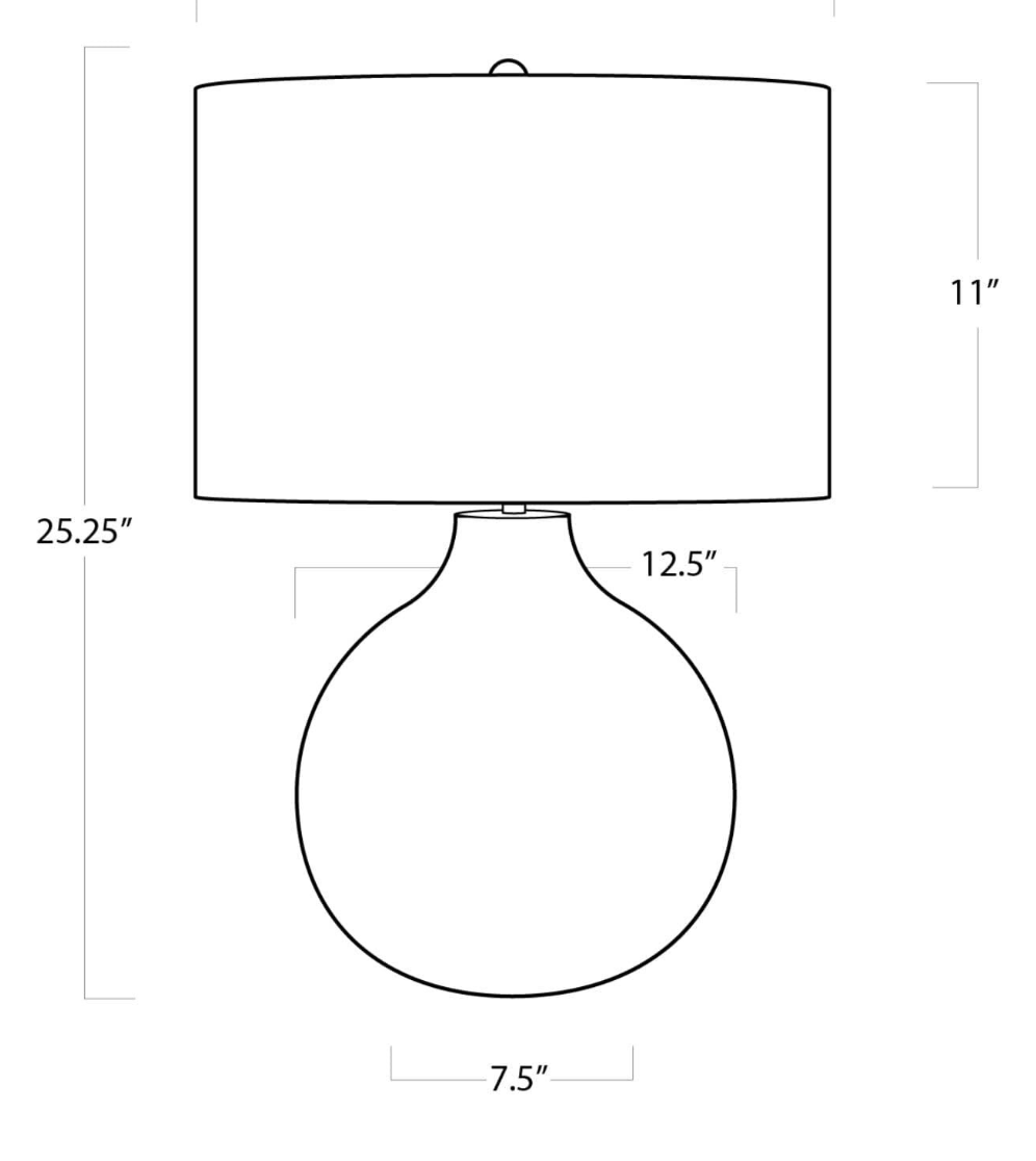 Chevron Bone Table Lamp - Natural - Our Boat House