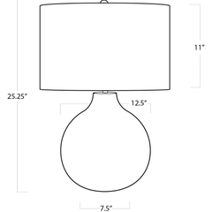 Chevron Bone Table Lamp - Natural - Our Boat House