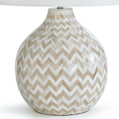 Chevron Bone Table Lamp - Natural - Our Boat House
