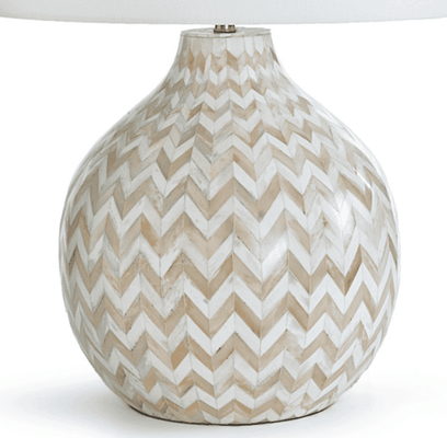 Chevron Bone Table Lamp - Natural - Our Boat House