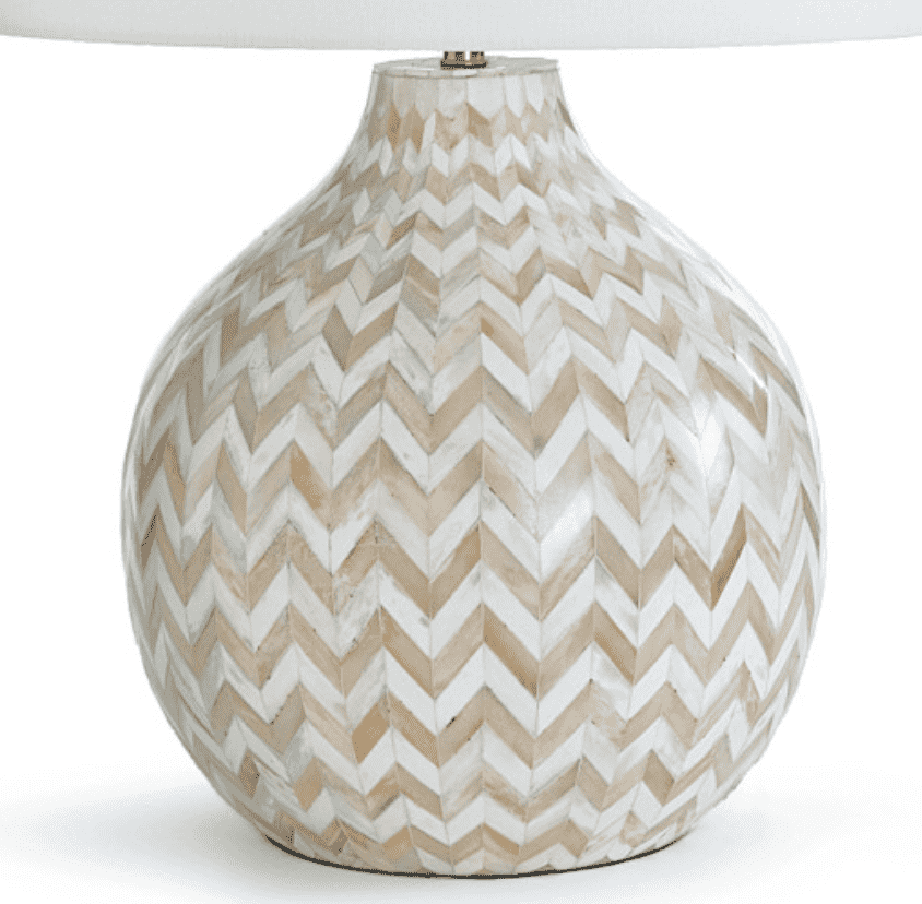 Chevron Bone Table Lamp - Natural - Our Boat House