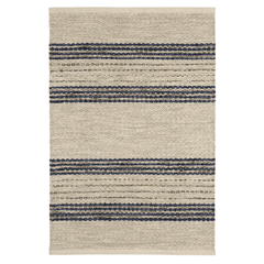 Cielo Stripe Handwoven Cotton Rug - Navy - Our Boat House