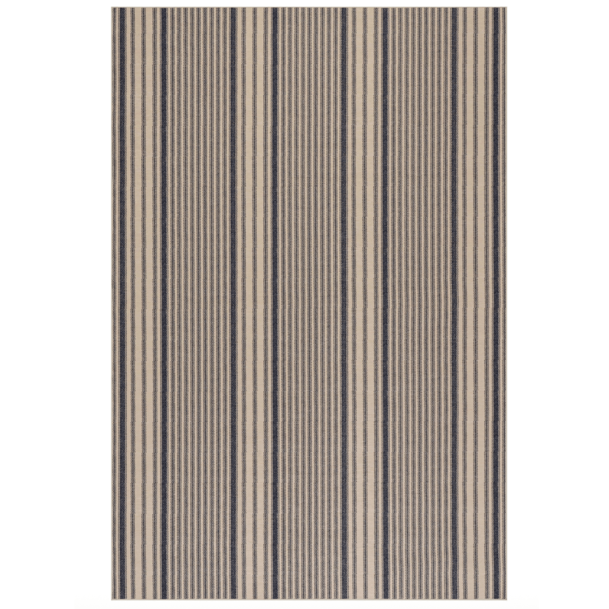 Clamira Coastal Striped Machine Washable Rug - Our Boat House
