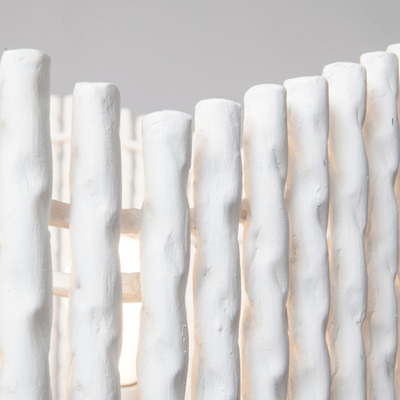 Clara White Gesso Chandelier - Our Boat House