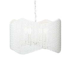 Clara White Gesso Chandelier - Our Boat House