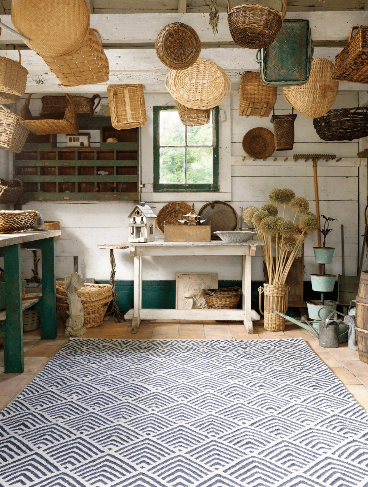 Cleo Indoor/Outdoor Rug - Navy - Our Boat House