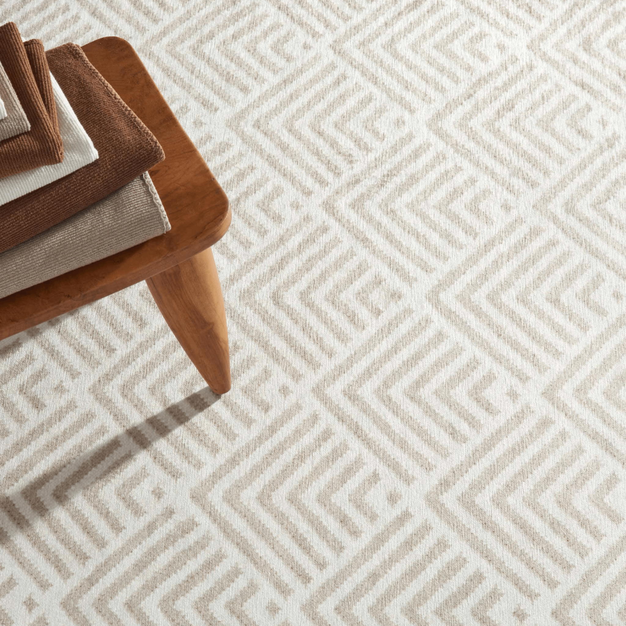 cleo machine washable rug in cement styled in coastal living space lifestyle