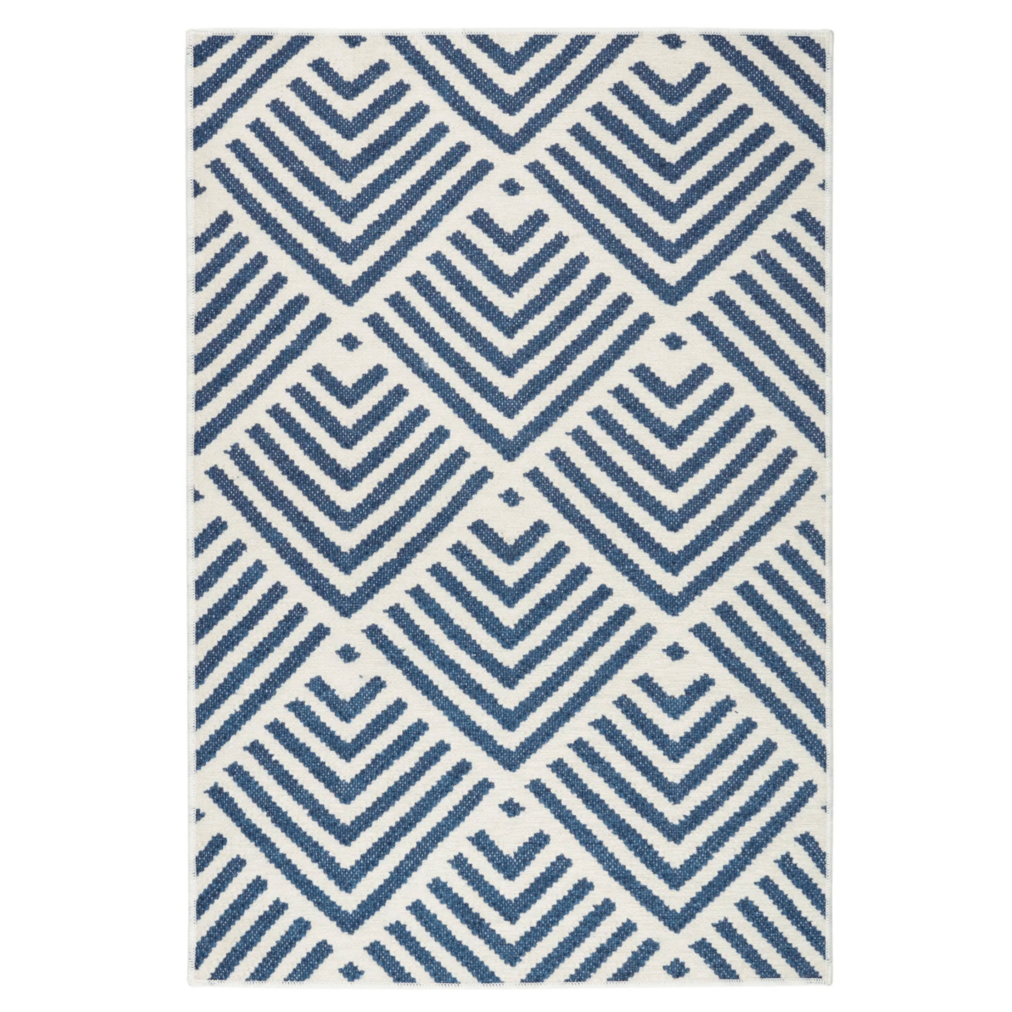 Cleo Machine Washable Rug - Navy - Our Boat House