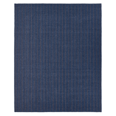 Cliffton Blue Striped Performance Rug - Our Boat House