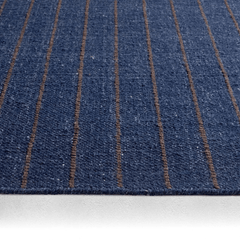 Cliffton Blue Striped Performance Rug - Our Boat House