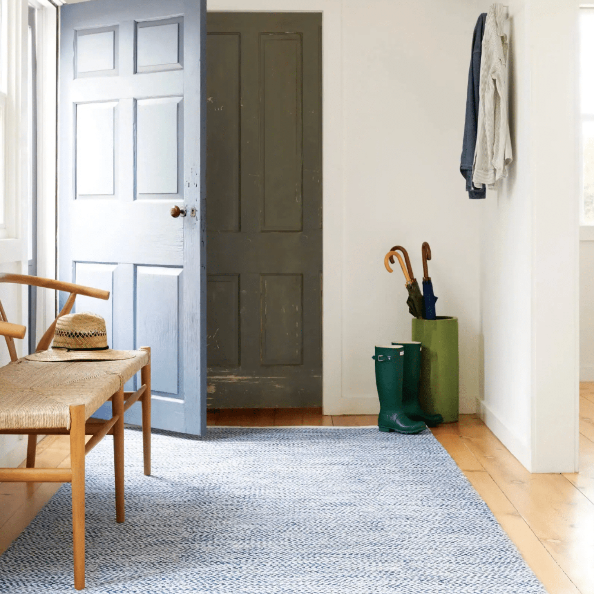 Coastal Handwoven Indoor/Outdoor Rug - Blue - Our Boat House