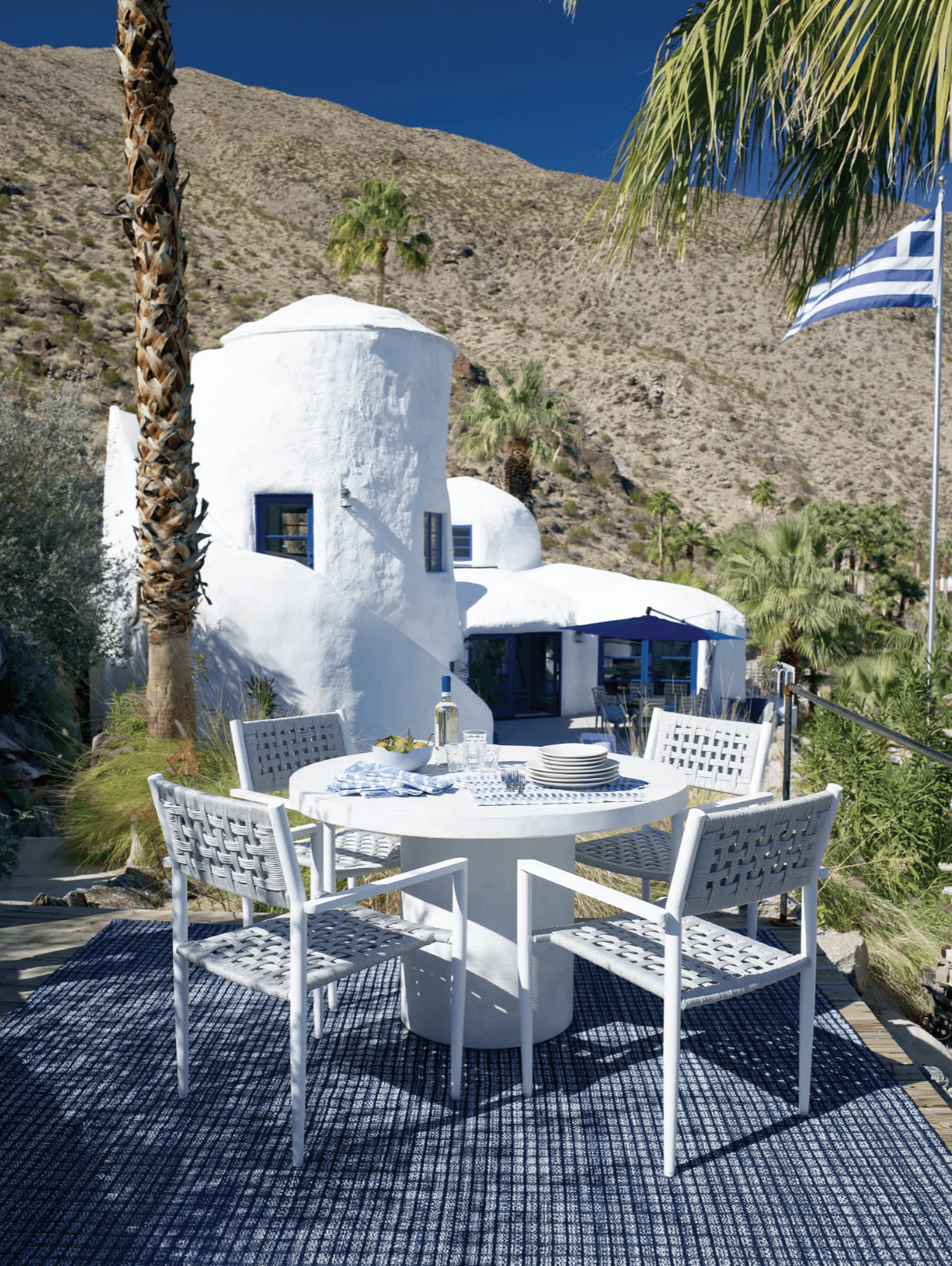 Coco Blue Indoor/Outdoor Rug - Woven Area Rug – Our Boat House