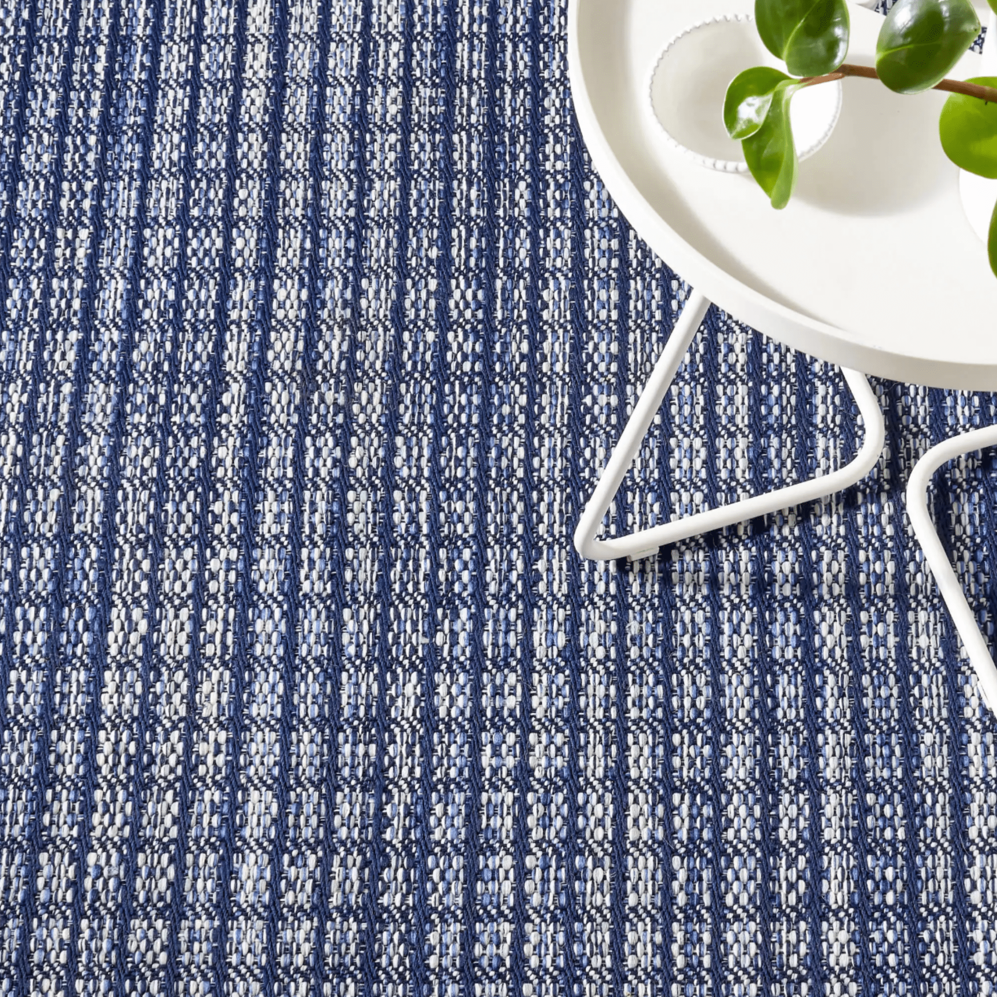 Coco Handwoven Indoor/Outdoor Rug - Blue - Our Boat House