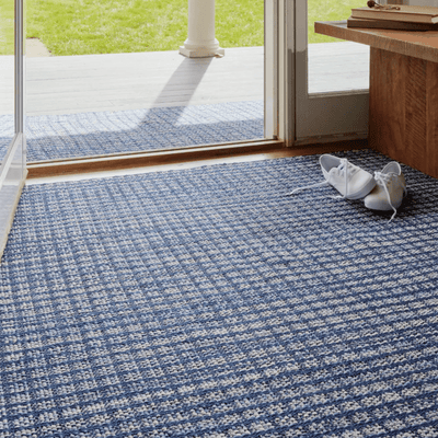 Coco Handwoven Indoor/Outdoor Rug - Blue - Our Boat House