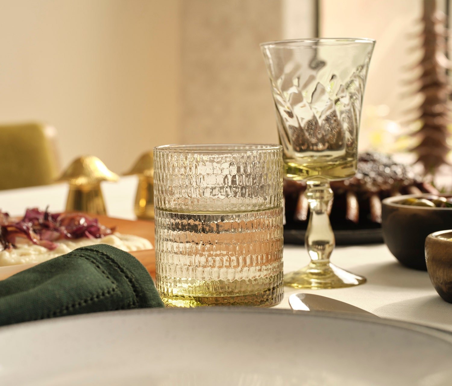 Colette Wine Glass - Sage Green - Our Boat House